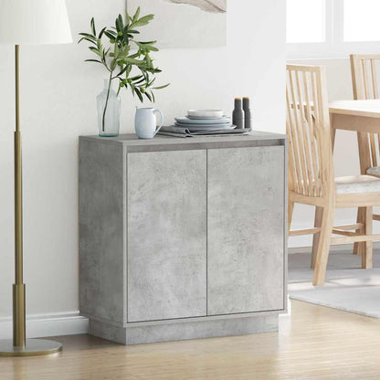 vidaXL LED Sideboard Concrete Grey 71 x 34.5 x 75 cm Engineered Wood 1