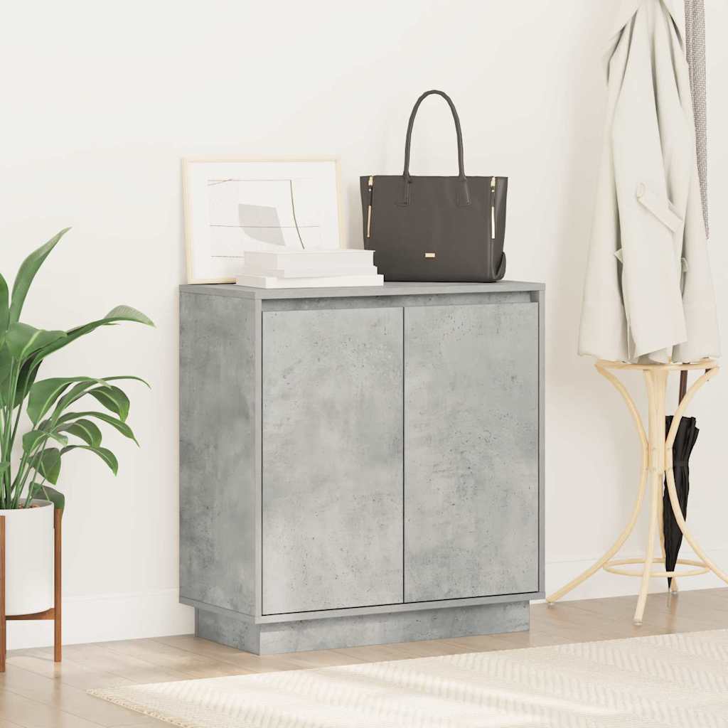 vidaXL LED Sideboard Concrete Grey 71 x 34.5 x 75 cm Engineered Wood 5