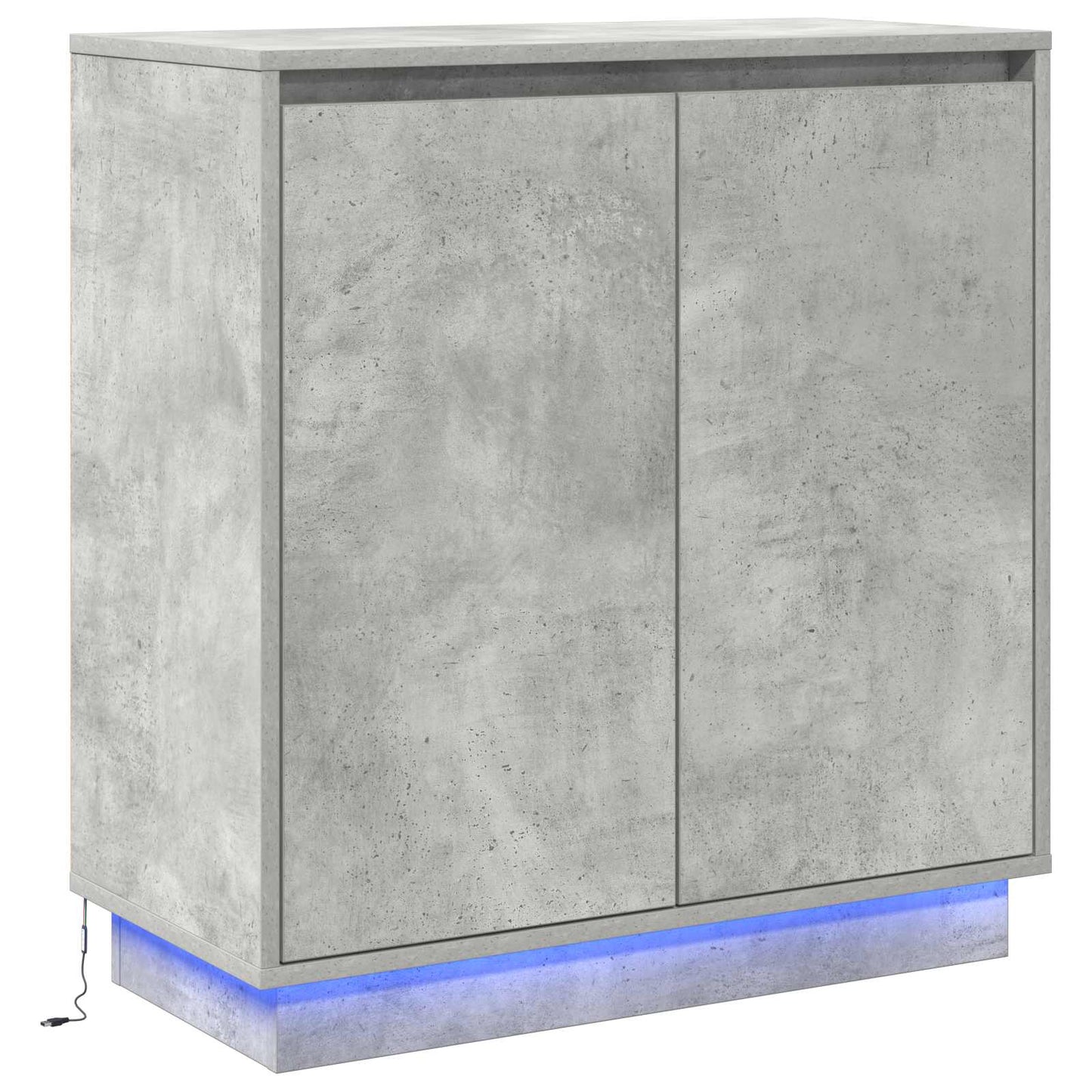 vidaXL LED Sideboard Concrete Grey 71 x 34.5 x 75 cm Engineered Wood 2