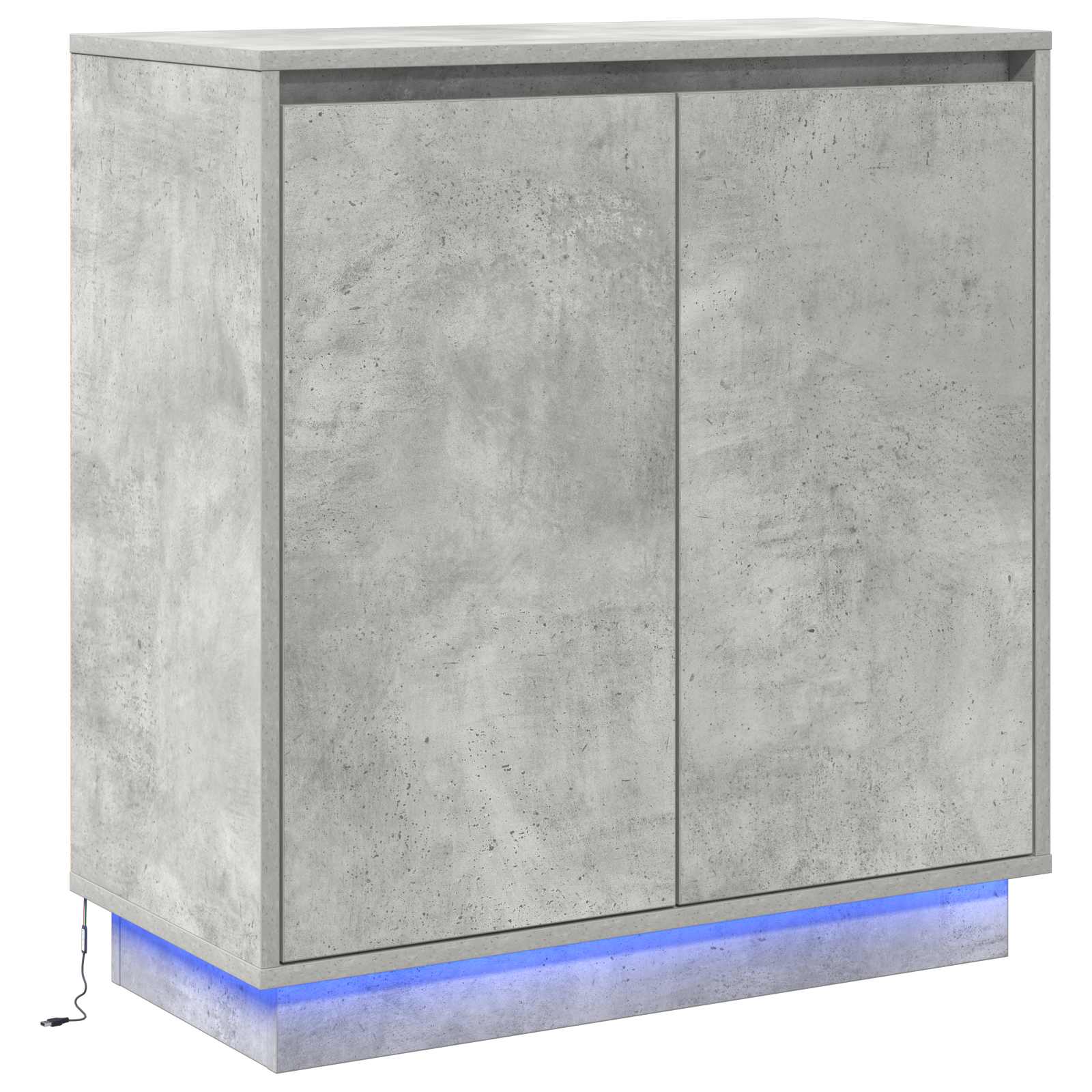 vidaXL LED Sideboard Concrete Grey 71 x 34.5 x 75 cm Engineered Wood 2