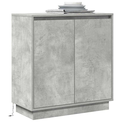 vidaXL LED Sideboard Concrete Grey 71 x 34.5 x 75 cm Engineered Wood 3