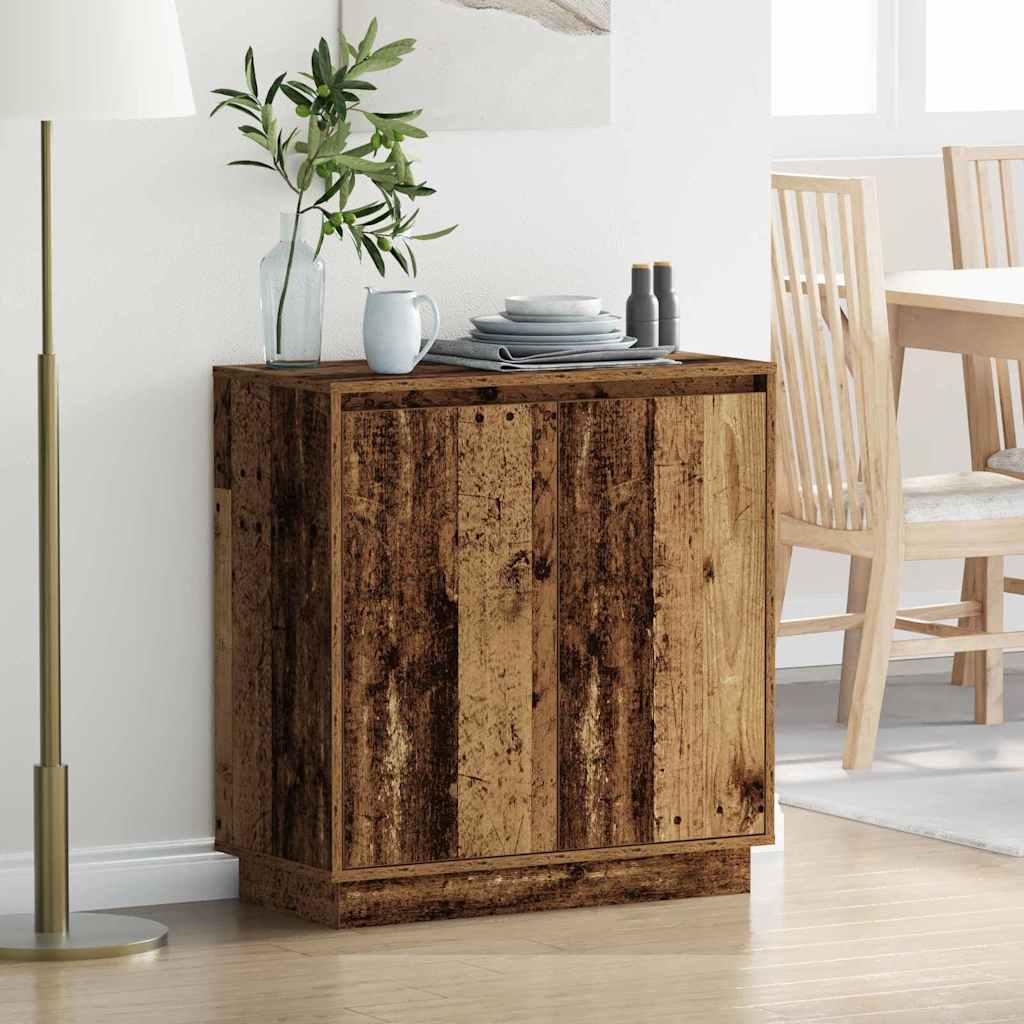 vidaXL LED Sideboard Old Wood 71 x 34.5 x 75 cm Engineered Wood 1