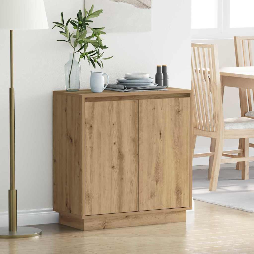 vidaXL LED Sideboard Artisan Oak 71 x 34.5 x 75 cm Engineered Wood 1