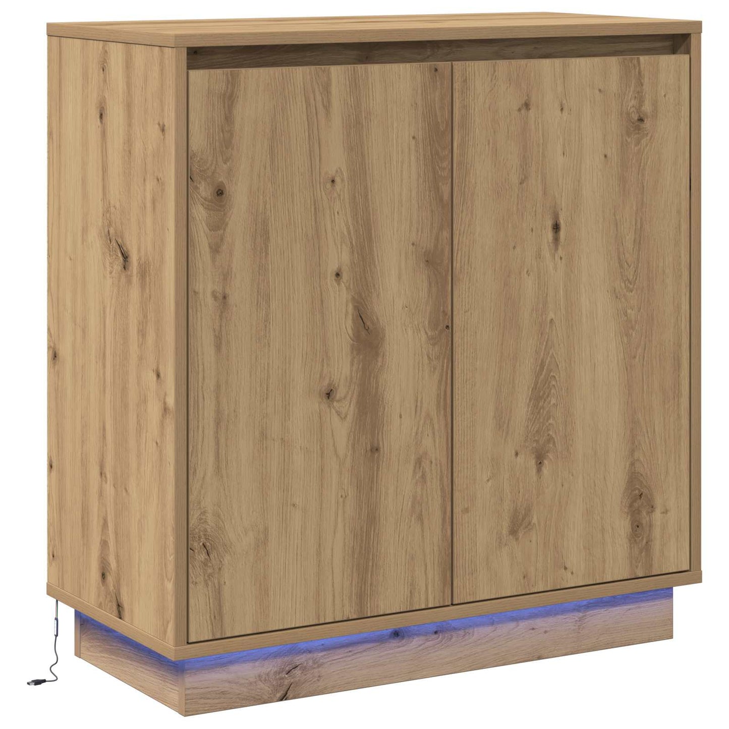 vidaXL LED Sideboard Artisan Oak 71 x 34.5 x 75 cm Engineered Wood 2