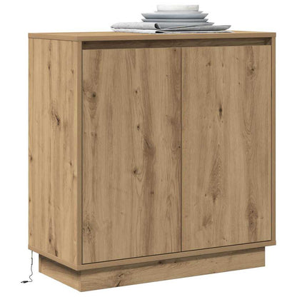 vidaXL LED Sideboard Artisan Oak 71 x 34.5 x 75 cm Engineered Wood 3