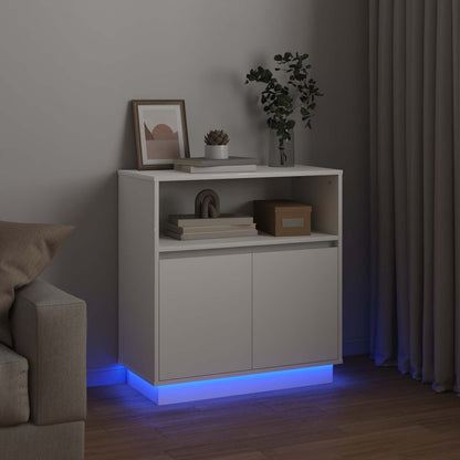 vidaXL LED Sideboard White 71 x 34.5 x 75 cm Engineered Wood 6