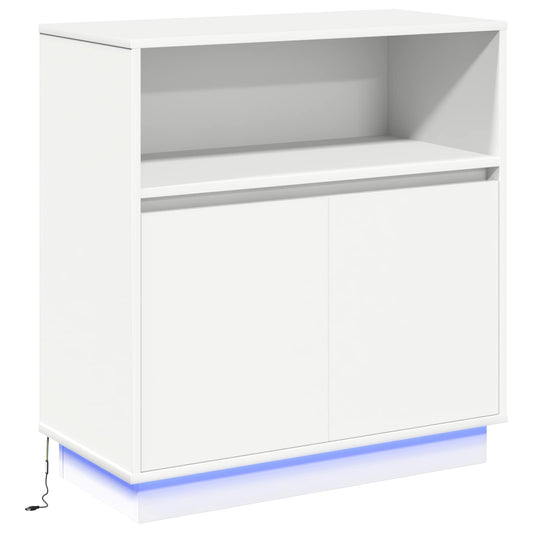 vidaXL LED Sideboard White 71 x 34.5 x 75 cm Engineered Wood 2