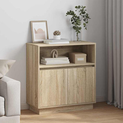 vidaXL LED Sideboard Sonoma Oak 71 x 34.5 x 75 cm Engineered Wood 1