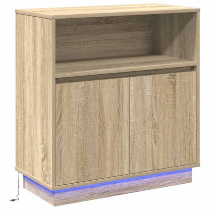 vidaXL LED Sideboard Sonoma Oak 71 x 34.5 x 75 cm Engineered Wood 2