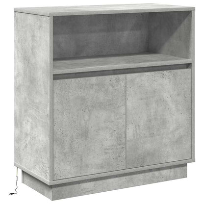 vidaXL LED Sideboard Concrete grey 71 x 34.5 x 75 cm Engineered Wood 2