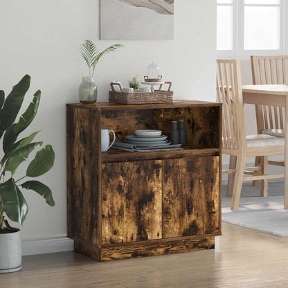 vidaXL LED Sideboard Smoked Oak 71 x 34.5 x 75 cm Engineered Wood 5