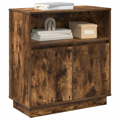 vidaXL LED Sideboard Smoked Oak 71 x 34.5 x 75 cm Engineered Wood 3