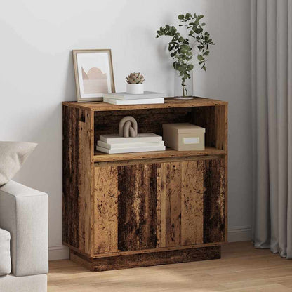 vidaXL LED Sideboard Old Wood 71 x 34.5 x 75 cm Engineered Wood 1