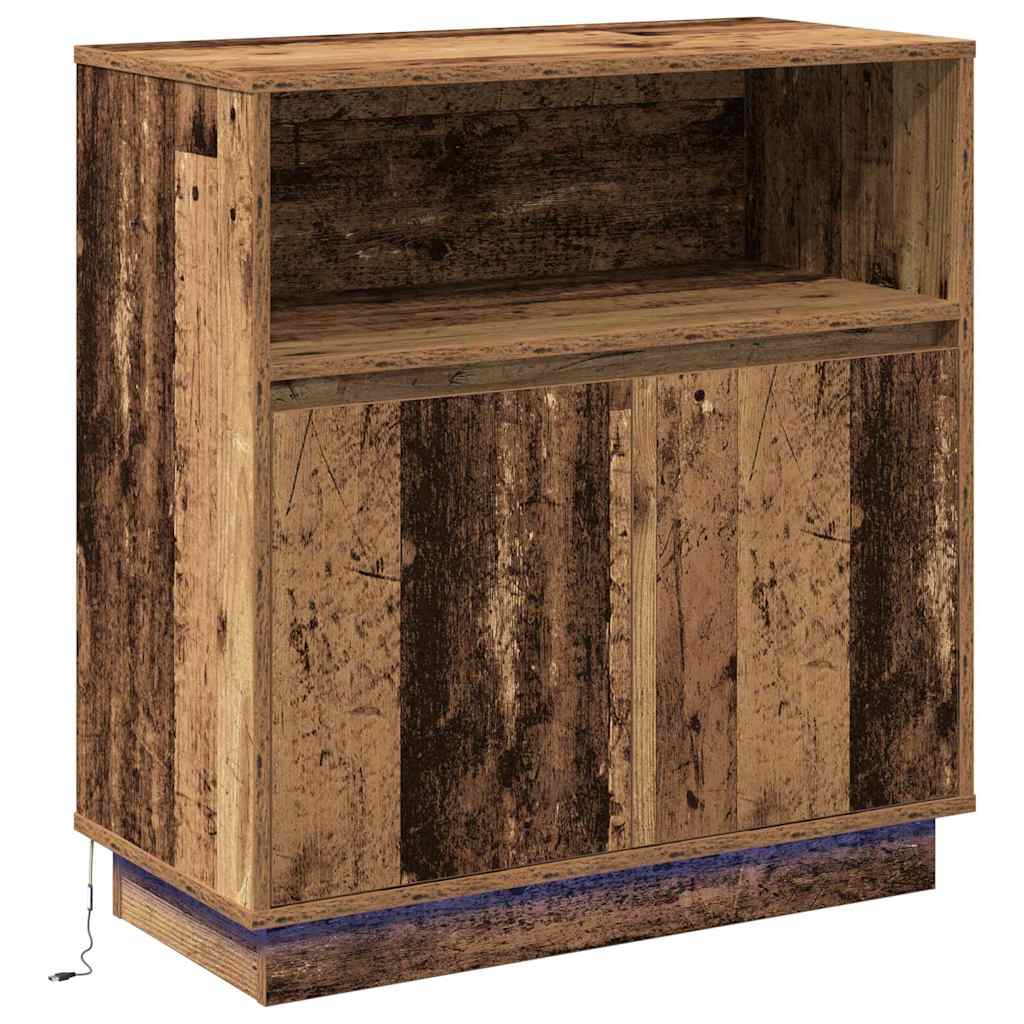 vidaXL LED Sideboard Old Wood 71 x 34.5 x 75 cm Engineered Wood 2