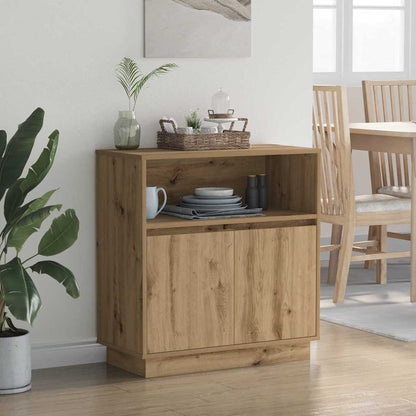 vidaXL LED Sideboard Artisan Oak 71 x 34.5 x 75 cm Engineered Wood 5