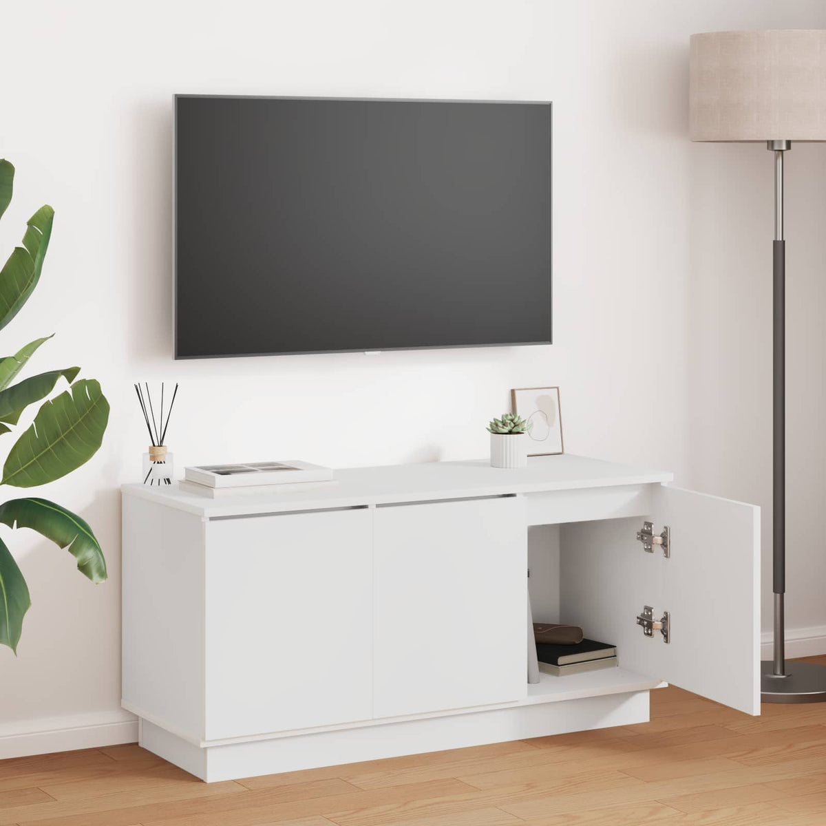 TV Cabinet 100 x 38 x 49 cm Engineered Wood White