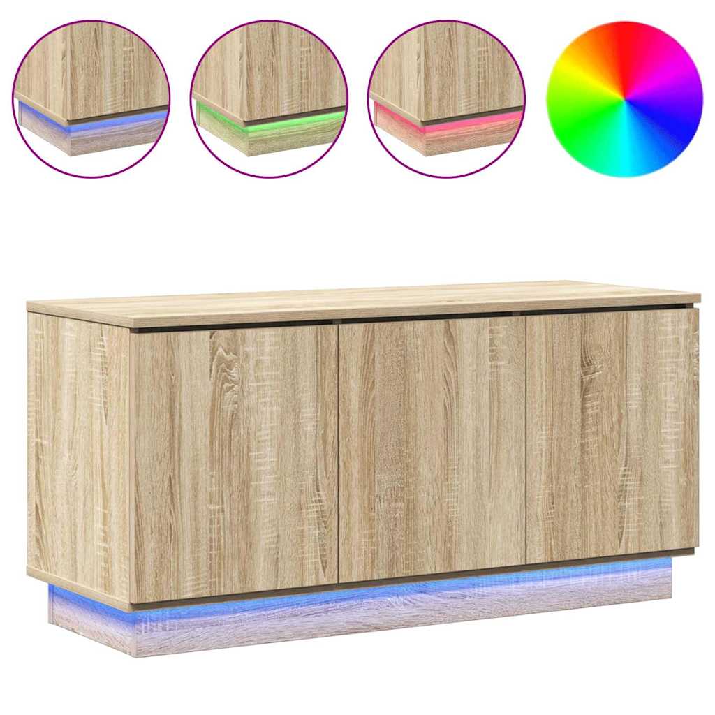 vidaXL TV Cabinet 100 x 38 x 49 cm Sonoma Oak Engineered Wood 4