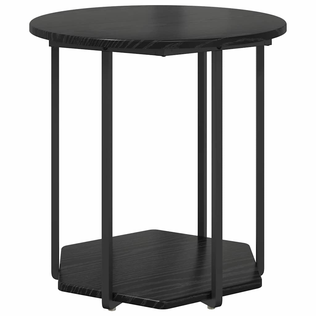 vidaXL Side Table Set 2 pcs Black Oak 50 x 50 x 50.5 cm 5