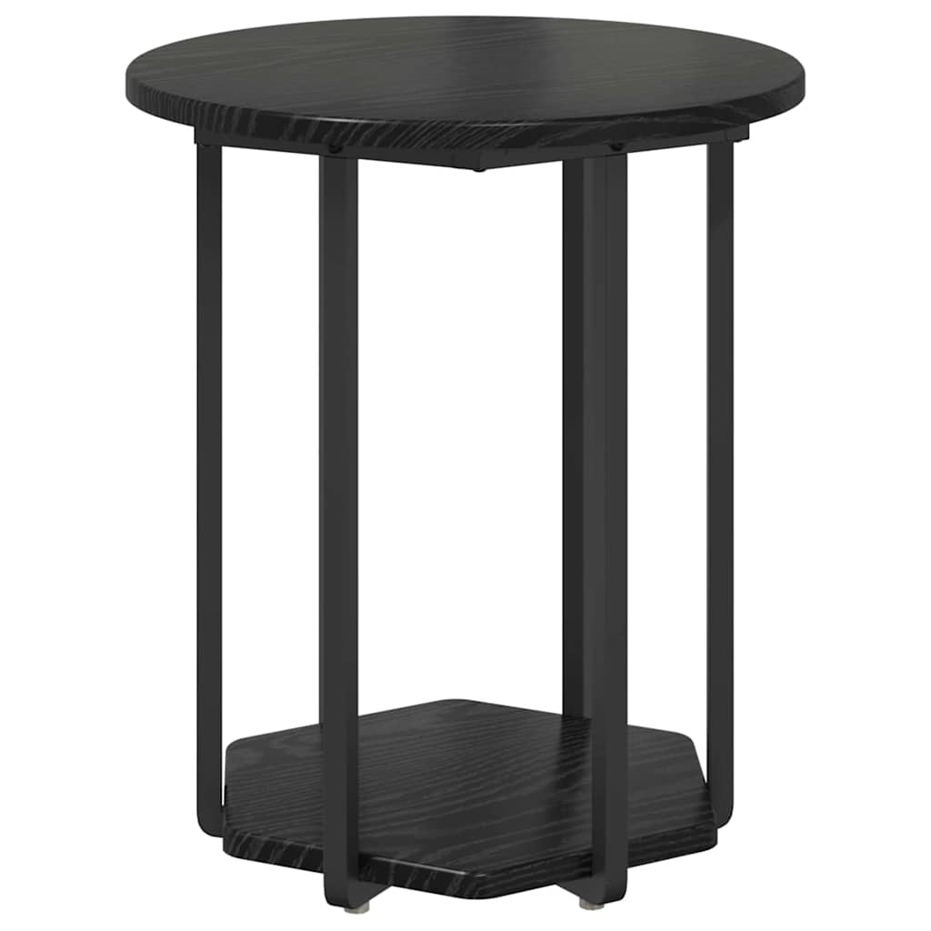 vidaXL Side Table Set 2 pcs Black Oak 50 x 50 x 50.5 cm 6