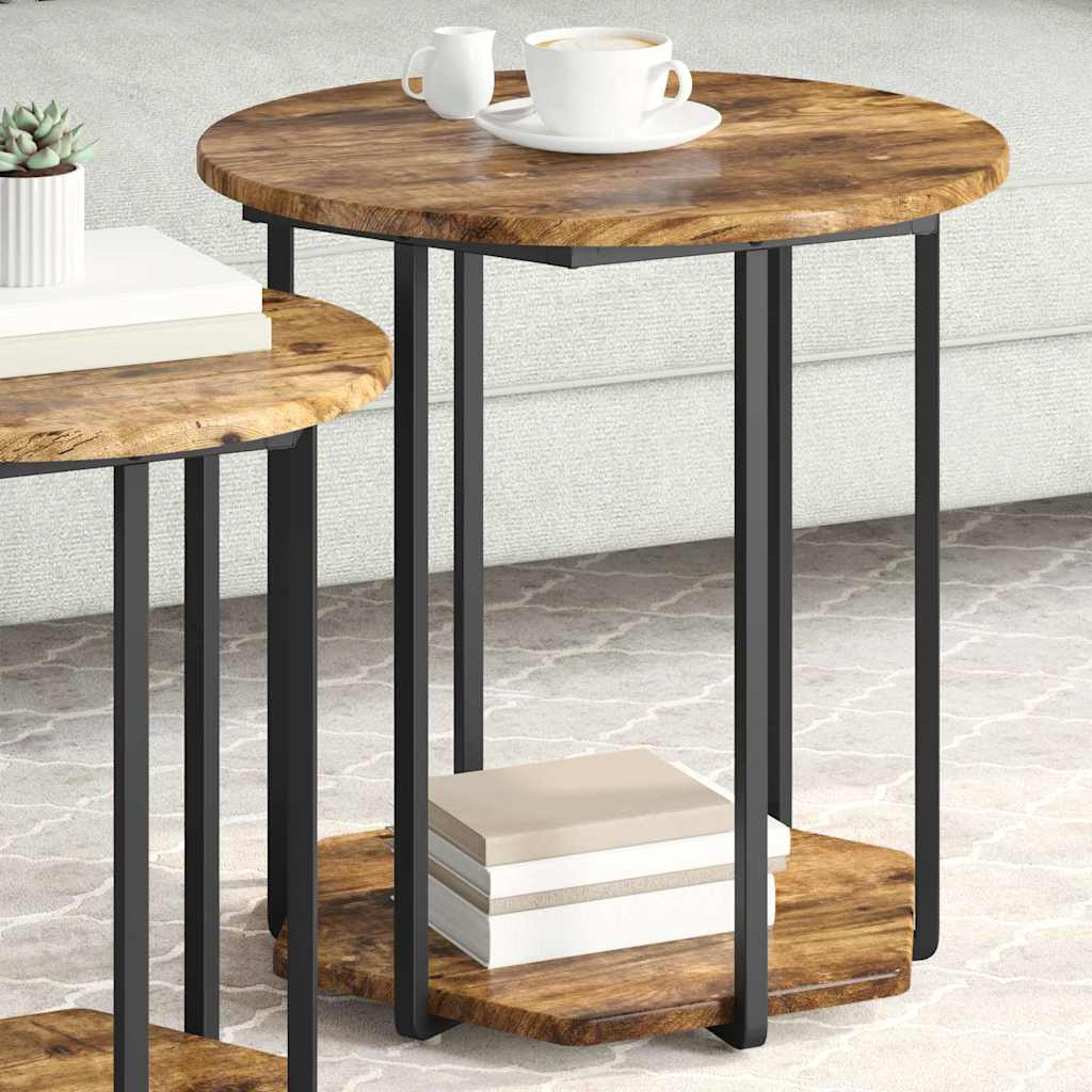 vidaXL Side Table Set 2 pcs Brown 50 x 50 x 50.5 cm 4