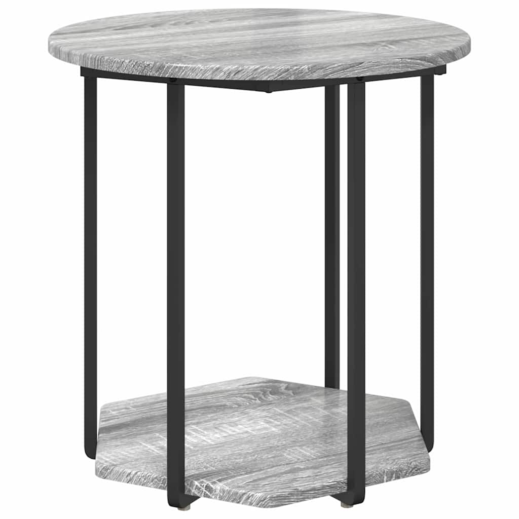 vidaXL Side Table Set 2 pcs Grey 50 x 50 x 50.5 cm 5