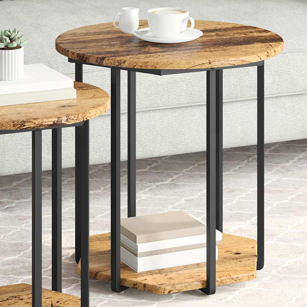 vidaXL Side Table Set 2 pcs Brown 50 x 50 x 50.5 cm 4