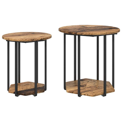 vidaXL Side Table Set 2 pcs Brown 50 x 50 x 50.5 cm 2