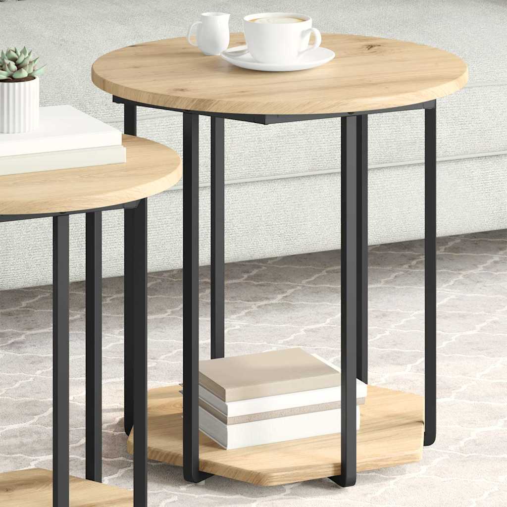 vidaXL Side Table Set 2 pcs Brown 50 x 50 x 50.5 cm 4
