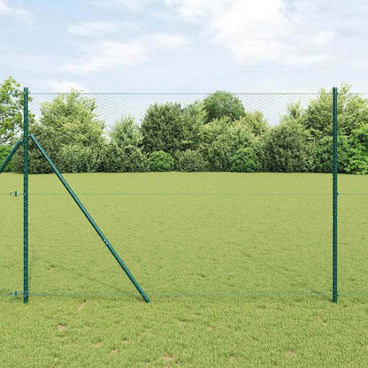 Hexagonal Fence Ground Fix PVC-Coated Steel Green mesh Size