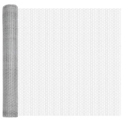 vidaXL Hexagonal Fence Ground Fix 10 x 1.2 m Galvanised Steel Silver 6
