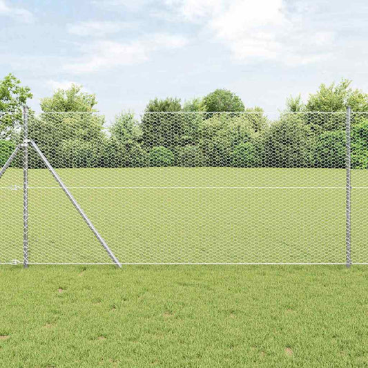 Hexagonal Fence Ground Fix Silver Galvanised steel Mesh size