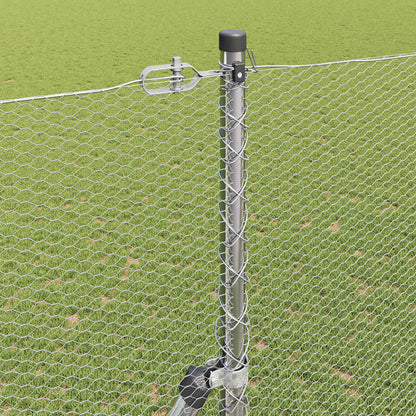 vidaXL Hexagonal Fence Ground Fix 10 x 1.5 m Galvanised Steel Silver 4