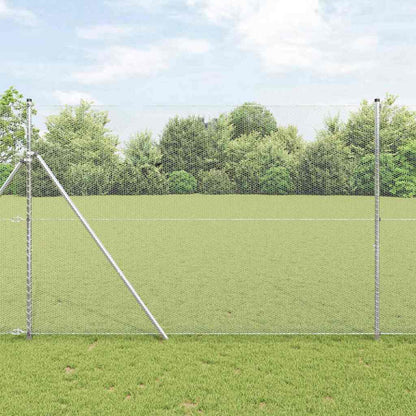 vidaXL Hexagonal Fence Ground Fix 10 x 1.5 m Galvanised Steel Silver 1