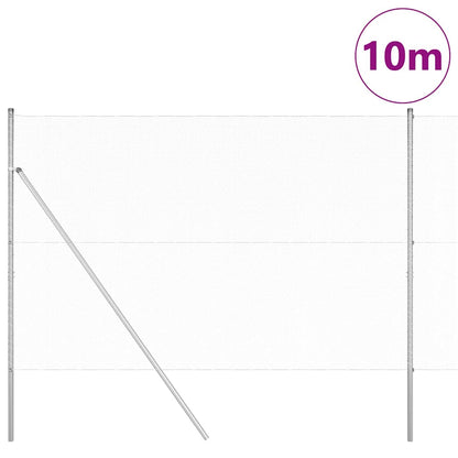 vidaXL Hexagonal Fence Ground Fix 10 x 1.5 m Galvanised Steel Silver 3