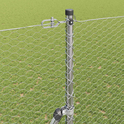 vidaXL Hexagonal Fence Ground Fix 10 x 1.5 m Galvanised Steel Silver 4