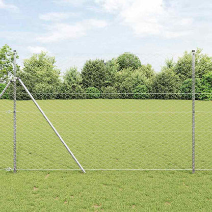 vidaXL Hexagonal Fence Ground Fix 10 x 1.5 m Galvanised Steel Silver 1