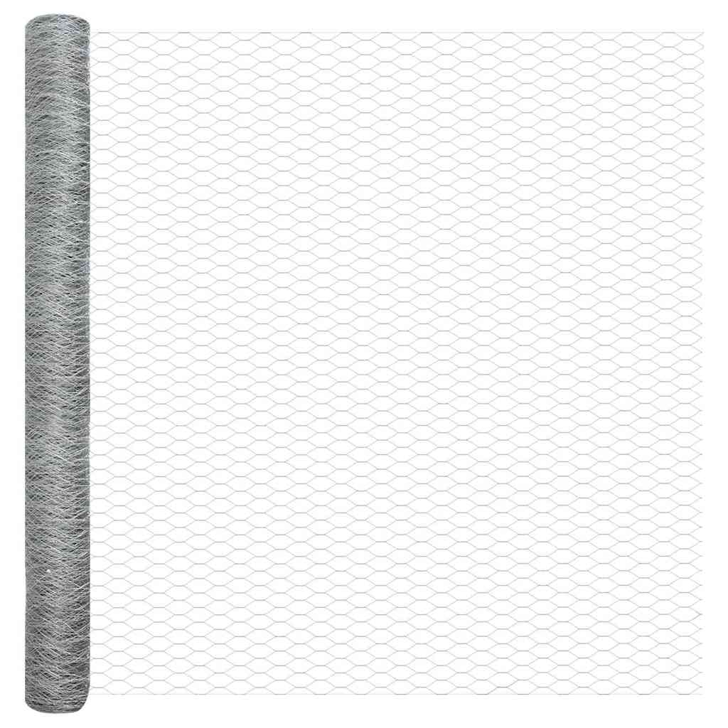 vidaXL Hexagonal Fence Ground Fix 10 x 1.5 m Galvanised Steel Silver 6