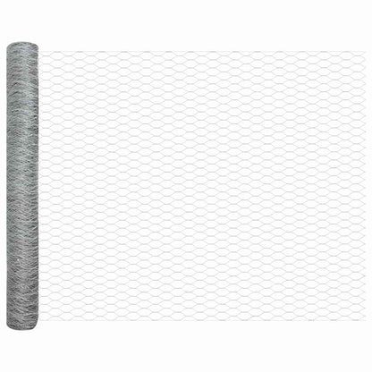 vidaXL Hexagonal Fence Ground Fix 25 x 1 m Galvanised Steel Silver 6