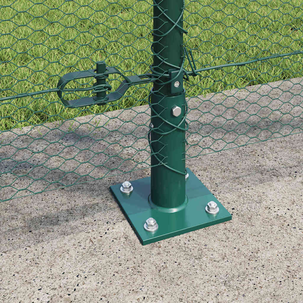 vidaXL Hexagonal Fence with Concrete Base 10 x 1.2 m PVC-Coated Steel 4