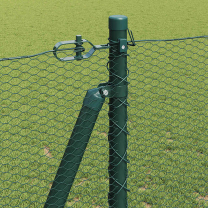 vidaXL Hexagonal Fence with Concrete Base 10 x 1.2 m PVC-Coated Steel 5