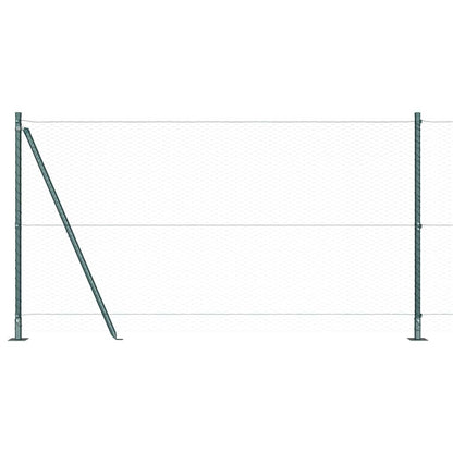 vidaXL Hexagonal Fence with Concrete Base 10 x 1.2 m PVC-Coated Steel 2