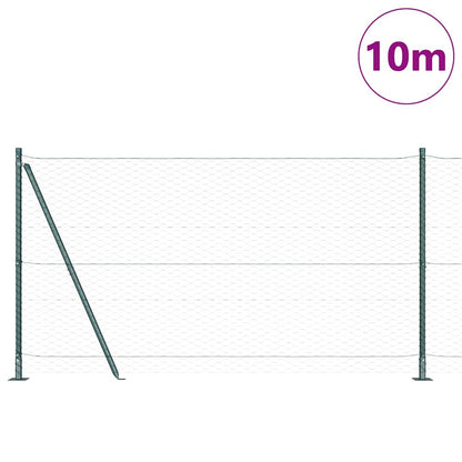vidaXL Hexagonal Fence with Concrete Base 10 x 1.2 m PVC-Coated Steel 3