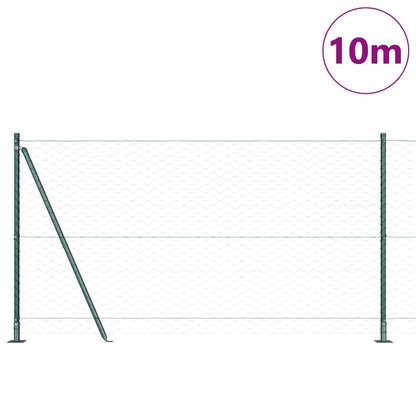 vidaXL Hexagonal Fence with Concrete Base 10 x 1.2 m PVC-Coated Steel 3