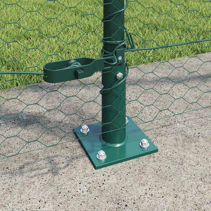 vidaXL Hexagonal Fence with Concrete Base 10 x 1.4 m PVC-Coated Steel 4