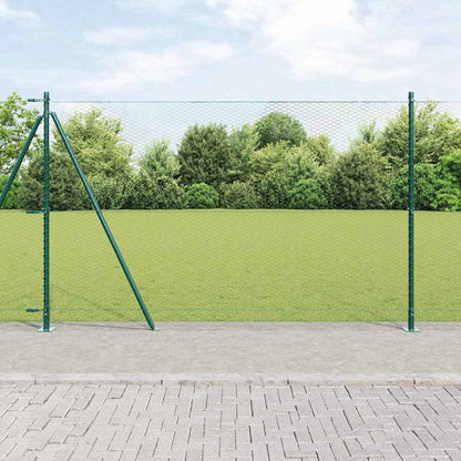 vidaXL Hexagonal Fence with Concrete Base 10 x 1.4 m PVC-Coated Steel 1