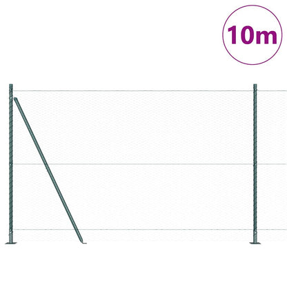 vidaXL Hexagonal Fence with Concrete Base 10 x 1.4 m PVC-Coated Steel 3