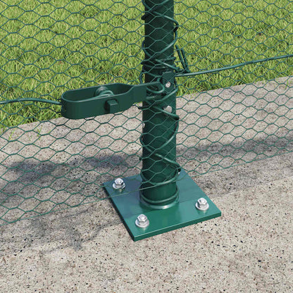 vidaXL Hexagonal Fence with Concrete Base 25 x 0.4 m PVC-Coated Steel 4