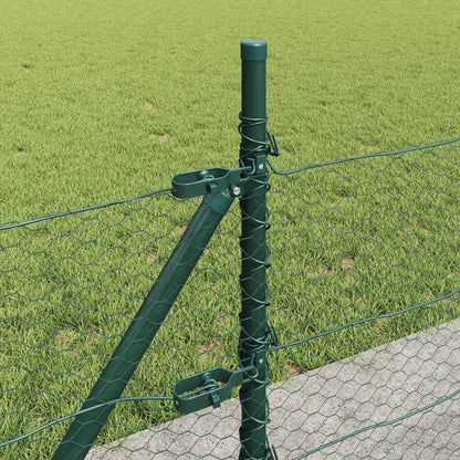 vidaXL Hexagonal Fence with Concrete Base 25 x 0.4 m PVC-Coated Steel 5