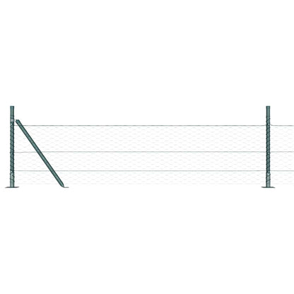 vidaXL Hexagonal Fence with Concrete Base 25 x 0.5 m PVC-Coated Steel 2