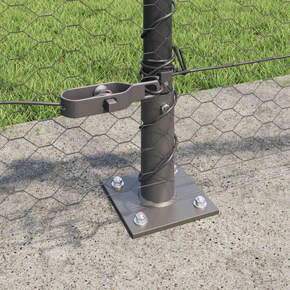 vidaXL Hexagonal Fence with Concrete Base 25 x 0.6 m PVC-Coated Steel 4